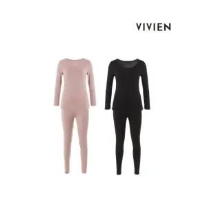 [비비안] 부드럽고 편안한 텐셀 에어로히트 여성 내복 상하의세트 LG9139S