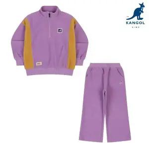 갤러리아 컬러블럭 플리스 하프 집업 스 셔츠 세트 RD (ARDCMT22080,JT22050)