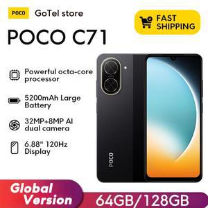 Xiaomi POCO C71 4GB RAM 128GB ROM 6,67 15W 32MP 5200 mAh 배터리 글로벌 버전 15W 스마트폰