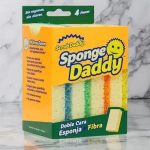 스크럽 마미 대디 주방 망사 아크릴 강력 스텐 스마일 수세미 4개입