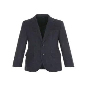 [BY파크랜드][오스틴리드]네이비 울100% 윈도우체크 등판퀼팅 자켓_A1KF1424