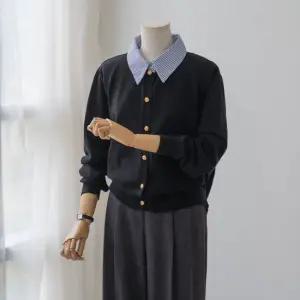 [리센] 카라배색레이어드가디건 데일리 여성 -ZLCA2510011-