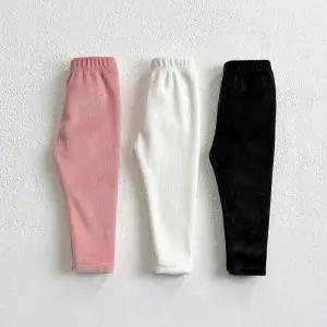 두툼 골지 기모 레깅스 VVI 남여자아이 주니어 겨울옷