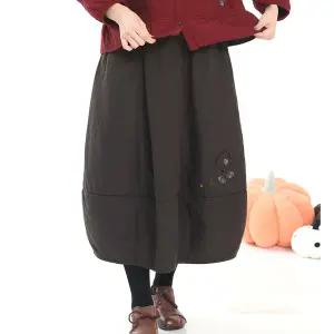 NG5503 꽃자수 본딩 항아리 스커트