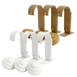 2단 알미늄 커튼브라켓 (K-354) 35mm 길이조절 커튼봉 커튼브라켓