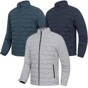 [디바옴므]초경량 지그재그 패딩 하이넥 경량 점퍼 자켓 트레이닝 골프