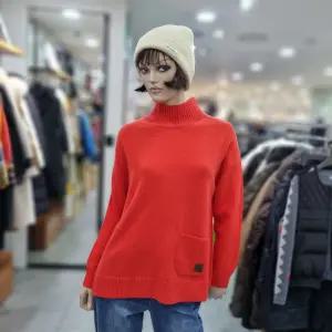 베네통/애플아울렛/캐시미어 혼방 자수 터틀넥 니트/BAKP52461