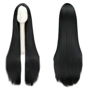 블랙 긴 생머리 여자가발 통가발 귀산분장 코스프레 가발