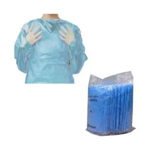 일회용 비닐가운 김장용 앞치마 병원 방역 검사 코로나 작업 가운 10매