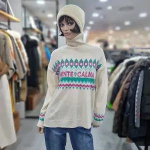 베네통/애플아울렛/캐시미어 혼방 페어아일 터틀넥 니트/BAKP60461