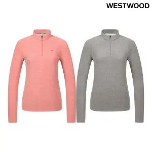 [대구백화점] [웨스트우드]우먼 멜란지 집업 티셔츠(WO4WTTS328)