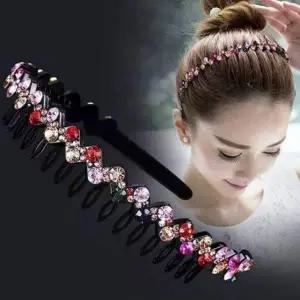 [골드스마일]큐빅머리띠 보석 비즈 헤어밴드 예쁜 여자 화려한 머 고급스러움