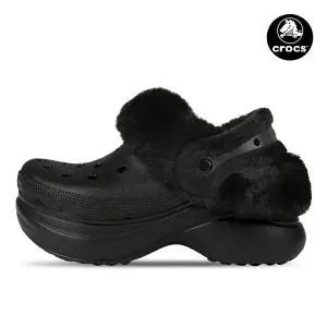 베이 라인드 클로그 여성 키높이 겨울 방한 털슬리퍼 211753-001