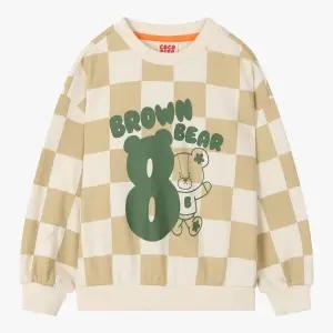 [롯데백화점]코코리따 베어 체커보드 맨투맨티셔츠CEMA23TE3