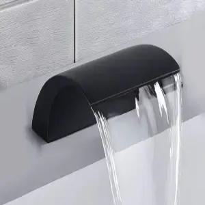 욕조 폭포 수전 욕실 호텔 수도꼭지 데크형 자쿠지 온수 크롬 벽걸이 냉수 회색 골드 샤워