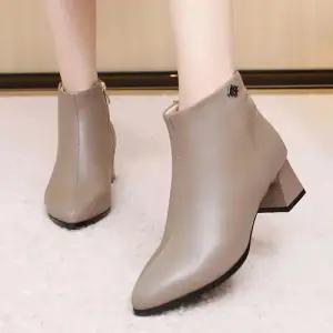 여자신발 힐펌프스 펌프스 가을 겨울 기모 스틸레토 앵클 부츠 프렌치 리얼 봄 패션 단화 힛템