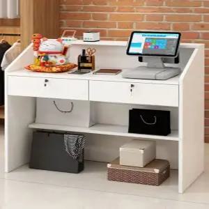 소형 카운터 테이블 가게 포스기 안내데스크 캐비닛 내부 인포데스크 안내 미용실 포스대 프런