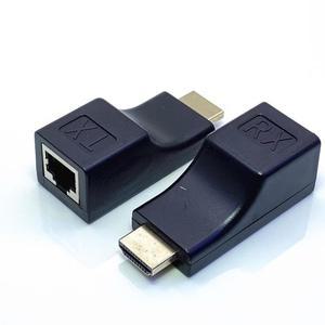 1쌍 1080P HD 4K HDMI 연장기 RJ45 포트 어댑터 변환기 네트워크 30M - CAT5e 6 UTP LAN 케이블을 통한 연