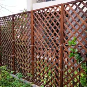 테라스 울타리 난간대 나무 가림막 파티션 펜스 나무 담장