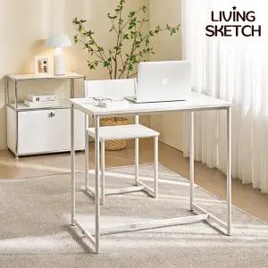 [리빙스케치] 에뛰드 800x500 테이블 스터디룸 카페 업소용 원룸 책상 2인 식탁