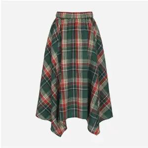 [롯데백화점]써스데이 아일랜드 깅엄체크 밴딩 레이어드 스커트 T258MSK232W