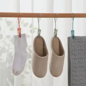 고리빨래집게 행거 걸이형 캠핑 베란다 12p