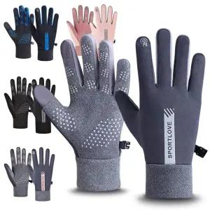 1+1 스마트폰 터치 장갑 기모 여성 남성 겨울 방한 방수 등산 핸드폰 여자 스포츠 등산용 낚시