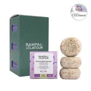 [공식수입] 랑팔라투르 사봉 롱드 천연 세수 비누 라벤더 플라워 125g 3개 세트