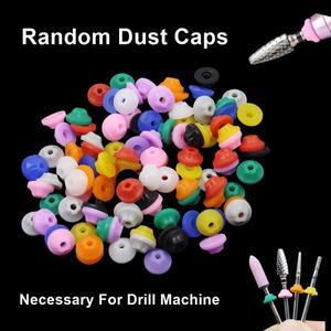 10/20/50/100Pcs실리콘 네일 더스트 스토퍼 3/32 생크 드릴 비트 커버 전자 파일 방진 캡 도구 액세서리