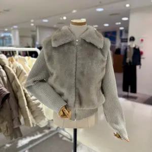 [대구백화점] [스테파니]소매 배색 퍼 자켓(A25JK5435)