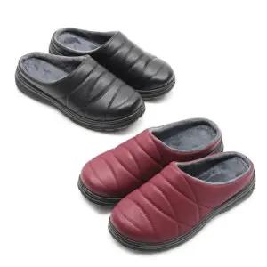 [신꼬가세] 여자 겨울 방한 털 블로퍼 앞막힌 슬리퍼