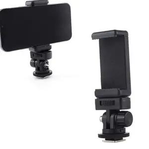 회전 휴대폰 거치대 카메라 삼각대 스마트폰 핫슈 휴대폰 홀더 촬영 액세서리 셀카봉 어댑터 촬영용 장비