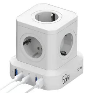 멀티 전력시스템 USB 220V 고용량 10구 큐브 멀티탭 타워형 C타입 고속충전