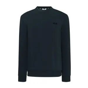 휠라골프 남성기모티셔츠 남자긴팔 기모맨투맨 겨울티 맨투맨-네이비-L