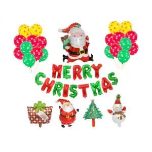 크리스마스 풍선 가랜드 세트 파티용품 장식 산타 루돌프 세트