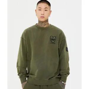 라이프워크 남성 부클LADOK 피그먼트 맨투맨 LW233MT311_KG