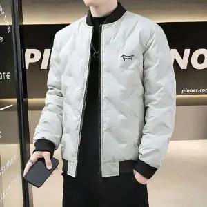 가을 겨울 따뜻한 남성 골프 코튼 자켓 야외 방풍 아우터웨어 두꺼운 남성 코튼 코트 패션 크루넥 골프 의