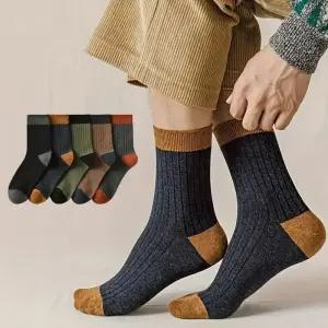 5켤레SET 감성투톤컬러양말 가을 남성 양말