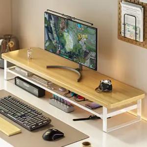 컴퓨터 받침대 선반형 데스크 사무실 모니터 받침대 책상 정리대 거치대 노트북 주변 용품 수납