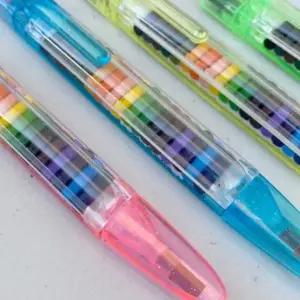 유치원 20색 촉교체 가능한 만능 색연필 필기구 랜덤발송