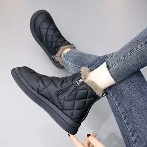 여성 누빔 하이탑 방한부츠 2칼라 털안감 겨울 패딩 방한화 신발 데일리 발목 털부츠