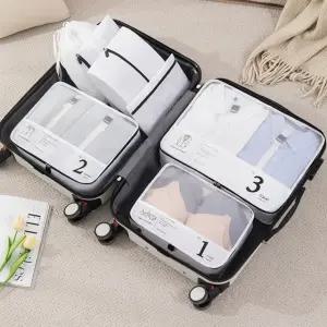 여행용 파우치 7종세트 세면도구 캐리어 깔끔하게 정리 압축 파우치