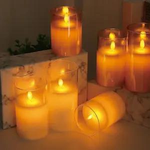 흔들리는 리얼 전자초 LED 촛불 캔들 양초 3종세트/건전지/전자/기념일/초/레스토랑/로맨틱/생일