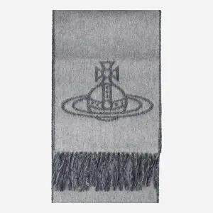 [비비안 웨스트우드]5F 81030006 W00ZH P407 더블 로고 머플러 미네랄 그레이