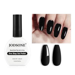 조드손 블랙 젤 폴리쉬 탑 베이스 코트, 16.5ml 3-in-1 원스텝 폴리쉬, 컬러 인 원, 세이브 타임, 롱래스팅