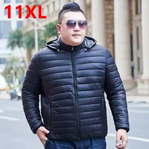 남성 패딩 재킷 겨울 패딩 재킷 플러스 사이즈 남성 루즈 코트 8XL 10XL 9XL 이동식 모자 겨울 7XL 11XL