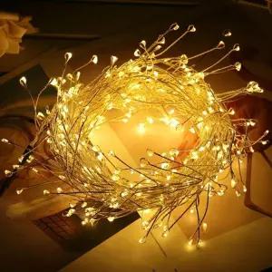 지네 전구 200구 6m 크리스마스 LED 트리 줄 조명/무드등/가랜드/레일/캠핑/인테리어/전등/무드/스트링