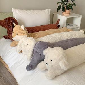 과일 바디필로우 인형 곰돌이푸 돌고래 푹신한 일자형 안고자는베개 롱쿠션 동물