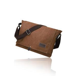 코타의 집 소다테루 가방, 캔버스 메신저 숄더, 14인치 노트북 및 A4 문서, 대용량 정밀 지퍼 장착 가능