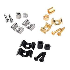 [호환품]1쌍의 스트링 트리/리테이너 일렉트릭 기타 골드/블랙/크롬(펜더 ST SQ 시리즈용 나사 가이드 포함